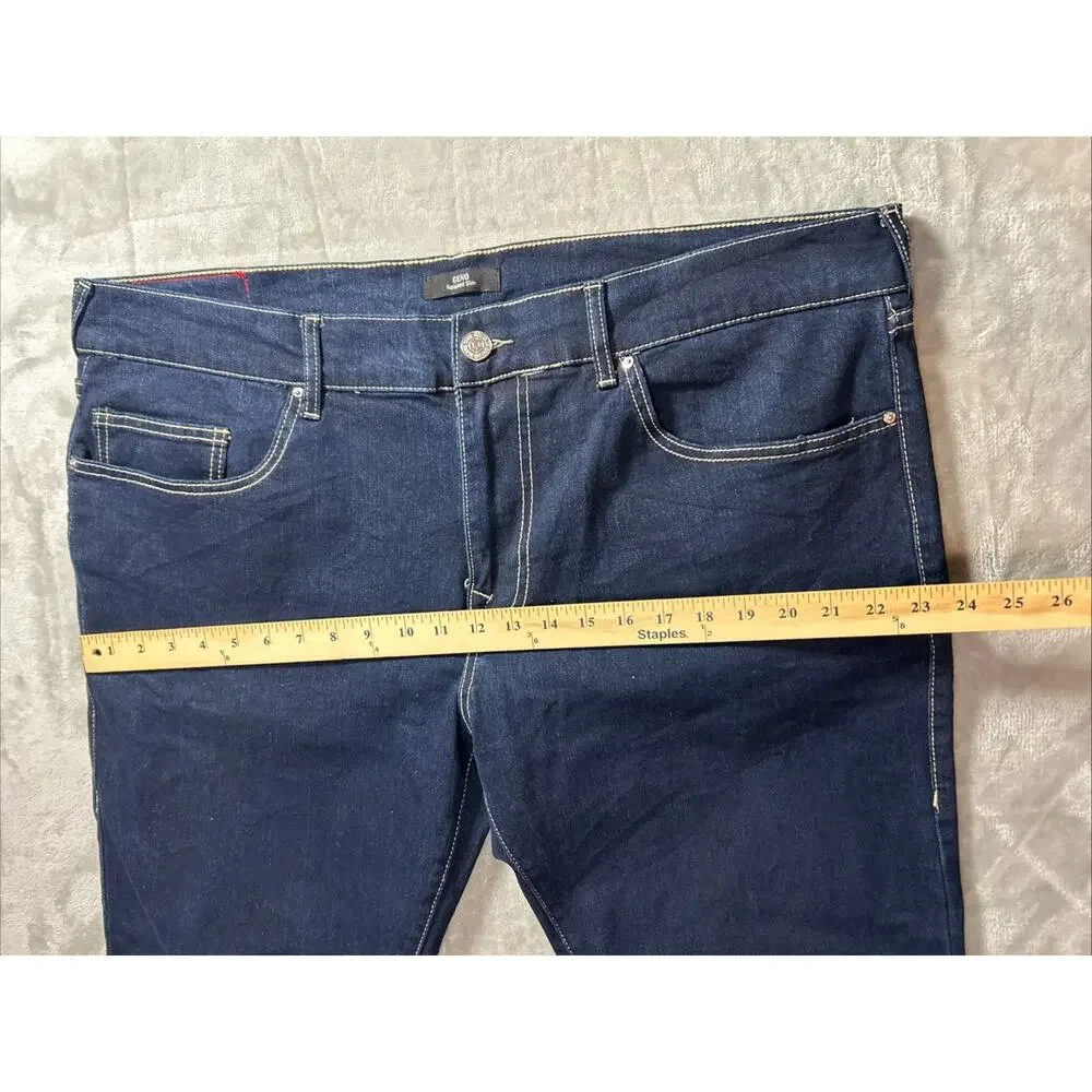 True Religion Jeans Mens 40 Geno Relaxed Slim Dark Wash Preppy Western Casual